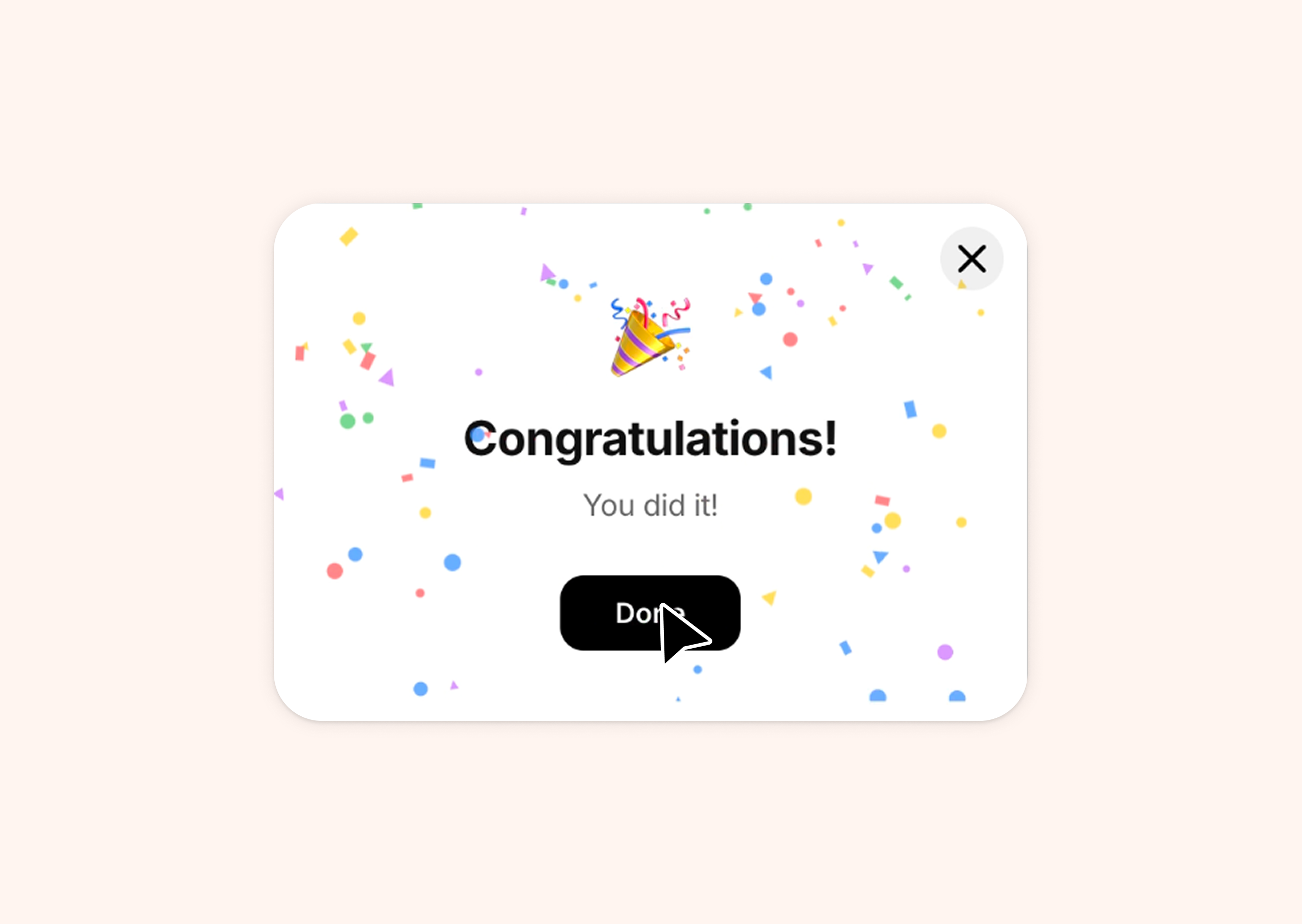 Celebration Modal Component